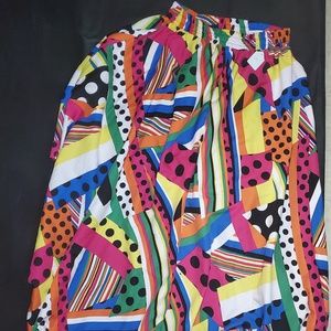 Ashley Stewart High Low Mix Print Skirt